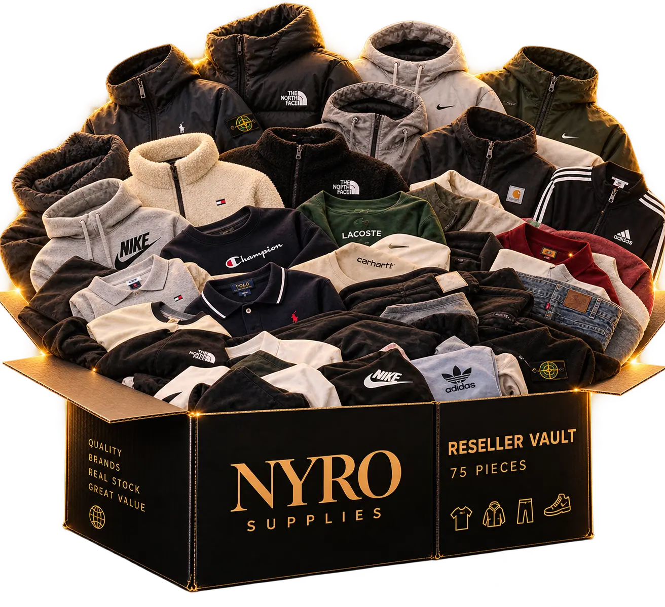 NYRO Reseller Vault representative bundle artwork; exact contents vary