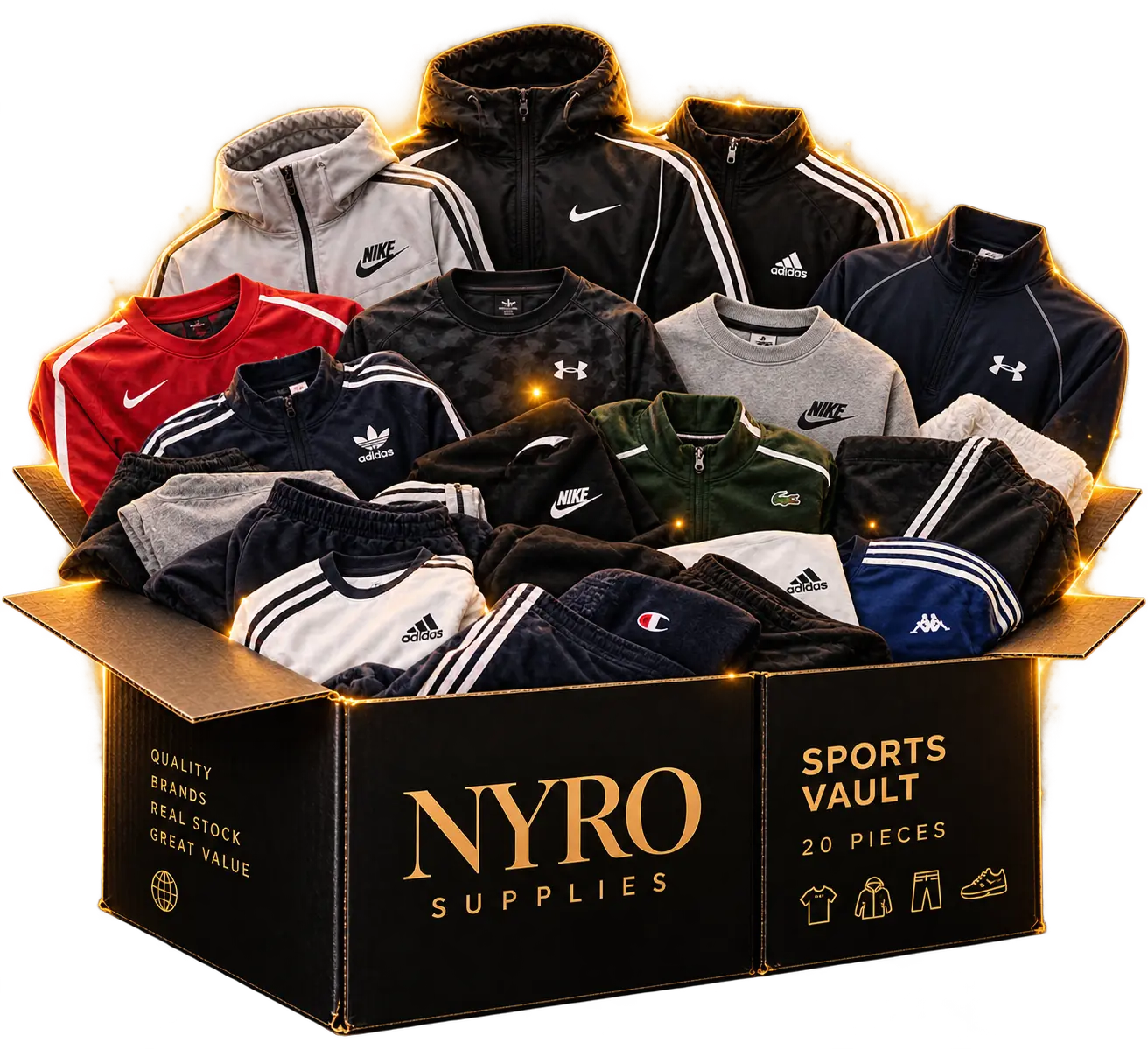 NYRO Sports Vault representative bundle artwork; exact contents vary